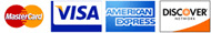 MasterCard, Visa, American Express, Discover